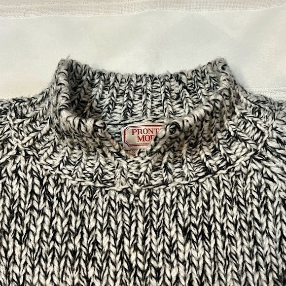 SALE 1/2 OFF Chunky Sweater Tunic Marled Yarn Sz L Notched Neck EUC Pronto Moda - Picture 3 of 12